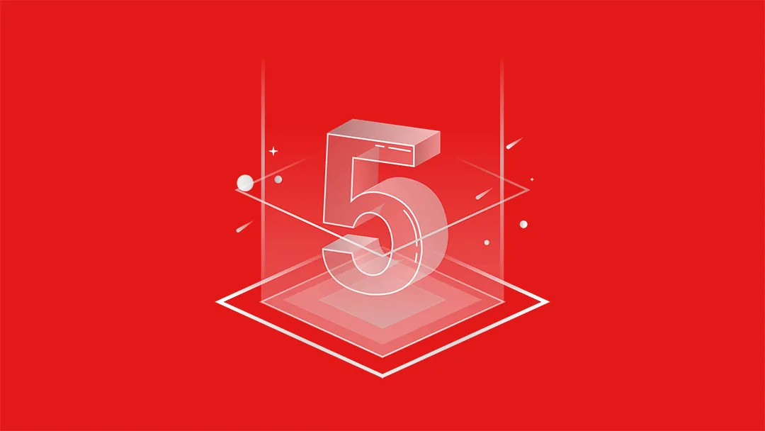 3D 数字 5 - SOLIDWORKS 五个时事快讯图标