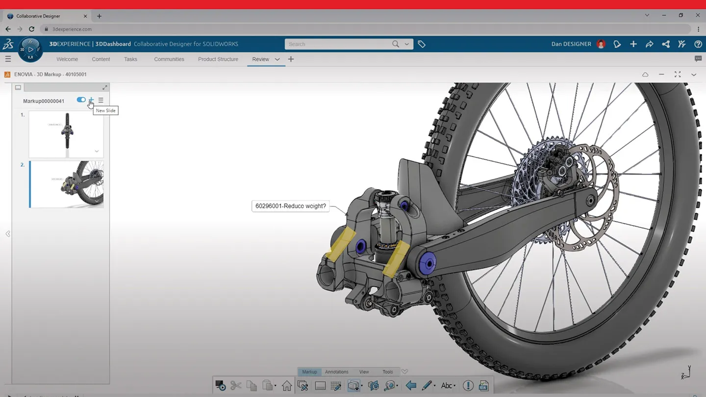车轮的 3D 模型 - SOLIDWORKS Cloud Services